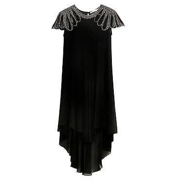 Вечернее платье, Короткая модель, Шифон, Без рукавов, Стразы, S, M, L