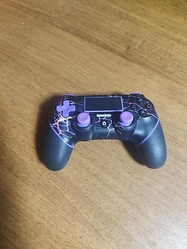 logitech mx: Геймпад для PlayStation (DualShock‑стиля) с фиолетовой «молниевой» — 2