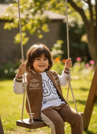 детские спортивные костюмы леопардовые: Комплект, түсү - Күрөң, Жаңы — 1