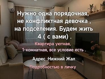 Комнаты: Подселение в 1‑комнатную уютную квартиру. Ищем одну порядочную — 1