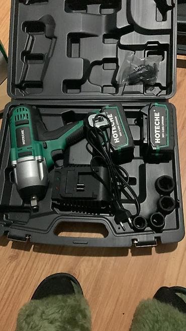 гаечный ключи: Аккумуляторный ударный гайковёрт HOTECHE 20V в кейсе. Комплектация: - — 1
