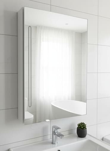 настенный шкаф для ванной комнаты: Жуунуучу бөлмө үчүн шкаф, Күзгүсү менен — 1