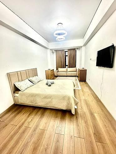 квартира 2х: 1 комната, Люкс, элитка, Асанбай мкр, Душевая кабина, Постельное белье, Кондиционер — 1