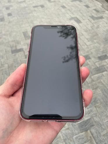 IPhone Xr, Б/у, 128 ГБ, Красный, Чехол, 100 %