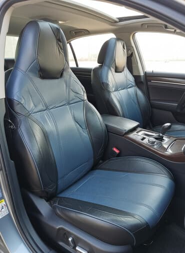 купить кожаные сиденья для авто бу: Чехлы Экокожа, цвет - Серый, Б/у, Платная доставка — 1