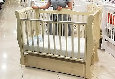 детские люлька: Детская кроватка с маятниковым механизмом и ящиком для хранения. - — 1