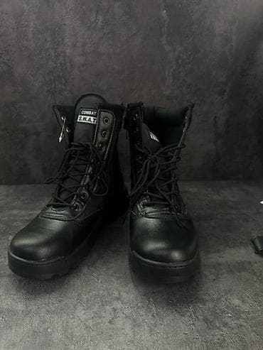 Тактические ботинки Combat S.W.A.T., черные, высокие - Модель: Combat