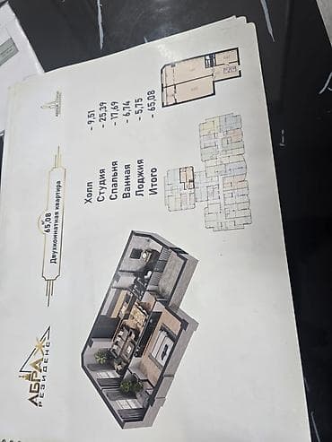 квартира с подсилением: 2 комнаты, 65 м², Элитка — 2