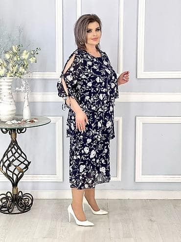 Платья: Платья шифон 
 размеры 50-56 цена 2500 — 1