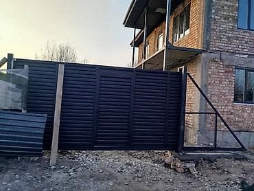 Откатные ворота: Металлические откатные ворота жалюзийного типа - Конструкция — 2