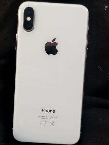 скупка сломанной техники: IPhone X, Колдонулган, 64 ГБ, Ак, 100 % — 2