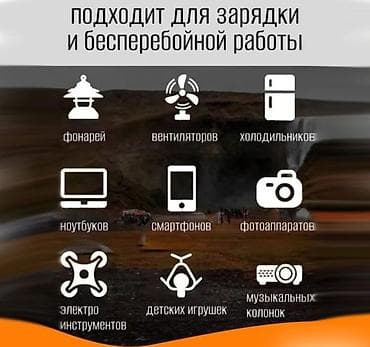 портативный аккумулятор: Портативная зарядная станция с розеткой 220 В Ключевые возможности: - — 5