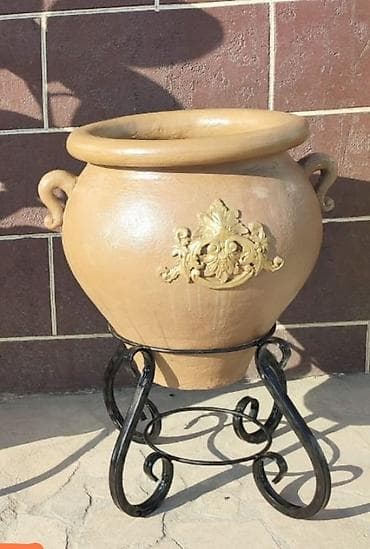 купить аквариум: Декоративные улично-комнатные кашпо на кованых подставках - Материал — 5