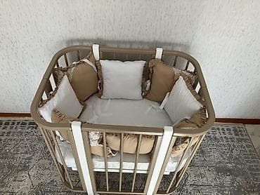 раскладная детская кровать: Детская кровать трансформер, Новый, Другой тип, цвет - Бежевый — 7