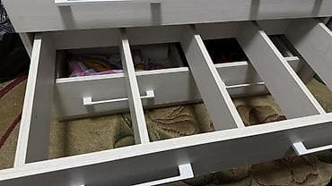 Үй жана бакча үчүн башка буюмдар: Кийим үчүн комод, Колдонулган, Күзгүсүз, ЛДСП, түсү - Ак, Өзү алып кетүү — 3