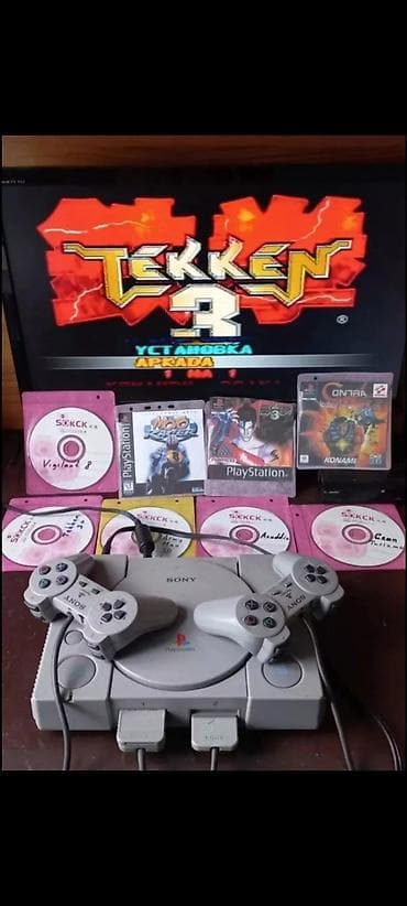 Игровая консоль Sony PlayStation (PS1) с комплектом аксессуаров и