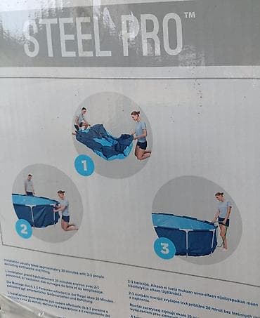 Бассейны: Б/У- в хорошем состпянии.Круглый каркасный бассейн Bestway Steel Pro — 3
