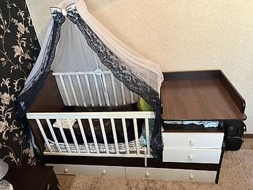 Детская кровать трансформер, Другой тип, цвет - Белый