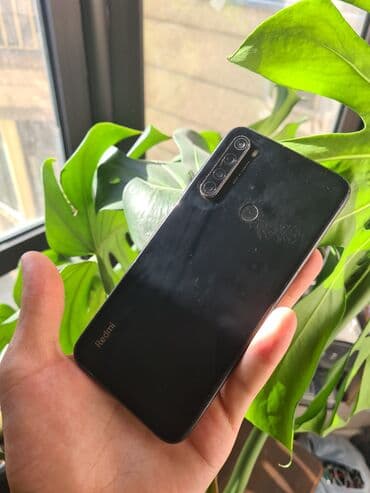 бюджетный: Redmi, Redmi Note 8, Б/у, 64 ГБ, цвет - Черный, 2 SIM — 2