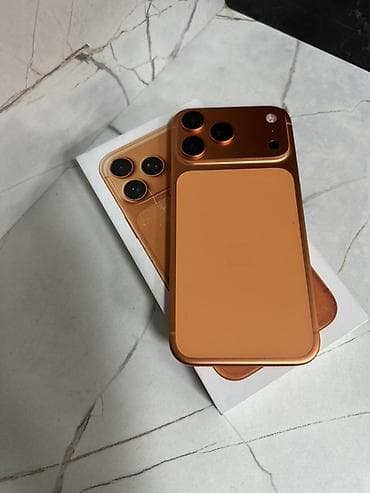 IPhone 17 Pro Max, Б/у, 256 ГБ, Оранжевый, Коробка, 100 %