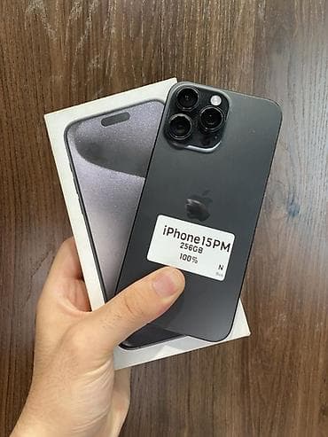 pixel 10: IPhone 15 Pro Max, Б/у, 256 ГБ, Черный, Коробка, 100 % — 1