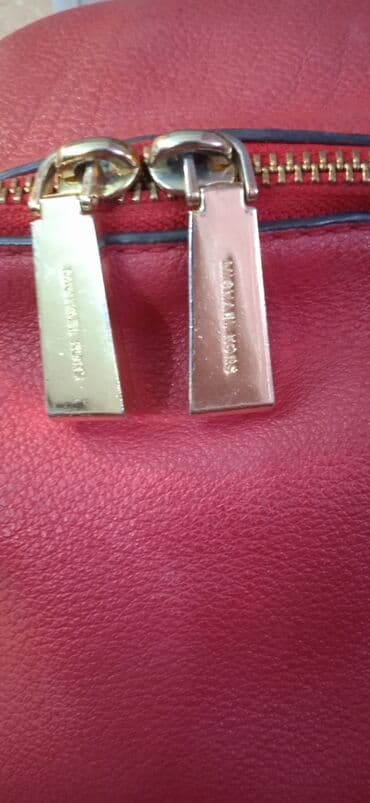 сумка miu miu: Оригинал Рюкзак Michael Kors насыщенного красного цвета, не — 7