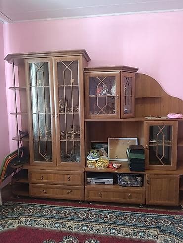 Гарнитур для зала, Б/у, Шкаф, Самовывоз, цвет - Коричневый