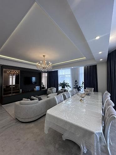 Квартиры: 4 комнаты, 158 м², Асанбай мкр Элитка, 12 этаж, Дизайнерский ремонт — 1