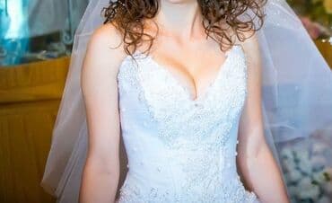 свадебные платья больших размеров: Платье 42-44 размер, надевали 1раз — 2