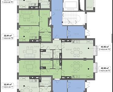 600: 1 комната, 42 м², Технопарк Элитка, 1 этаж, ПСО (под самоотделку) — 1