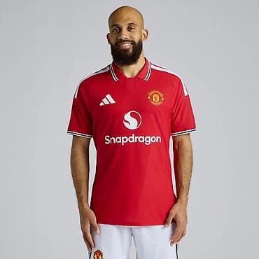 united: Мужская футболка, Adidas, Новый, цвет - Красный, Платная доставка — 3