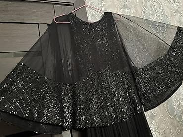 ботасы бу: Вечернее длинное платье VATOZ, черного цвета. - Силуэт: прямой с — 2