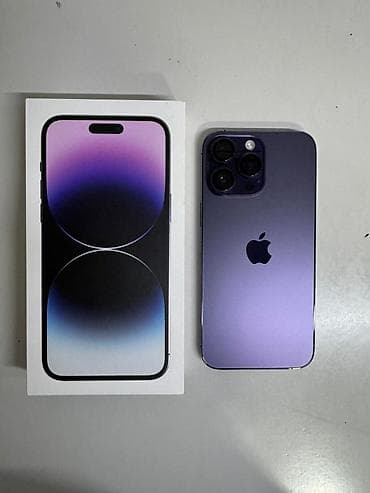 poco f2: IPhone 14 Pro Max, Б/у, 256 ГБ, Deep Purple, Защитное стекло, Чехол, Коробка, 80 % — 3
