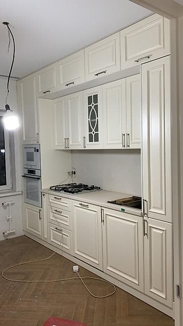 фабричная кухонная мебель: Кухонный гарнитур, цвет - Бежевый, МДФ — 4