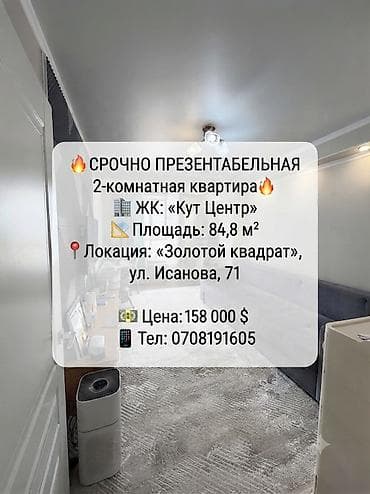 8: 2 комнаты, 85 м², Золотой квадрат Элитка, 13 этаж, Дизайнерский ремонт — 1