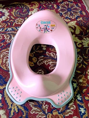 Детское сиденье-насадка на унитаз Circus, розовое. почти новый, толком — 1