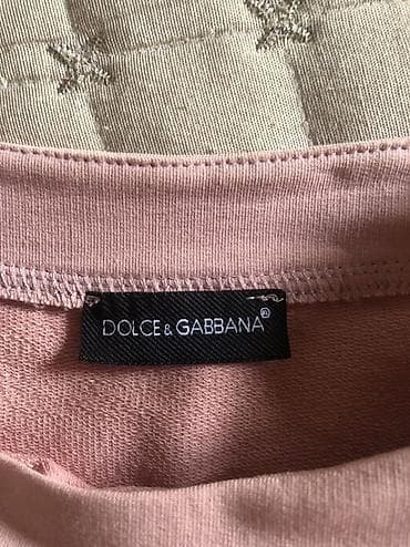 футболка: Розовая укороченная футболка/свитшот Dolce & Gabbana. - Цвет — 3