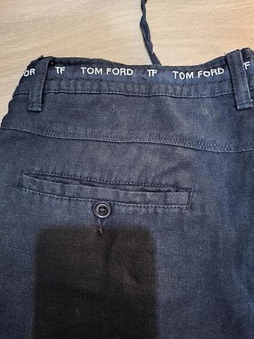 Брюки: Мужские брюки, Tom Ford, Б/у, цвет - Синий, Самовывоз — 1