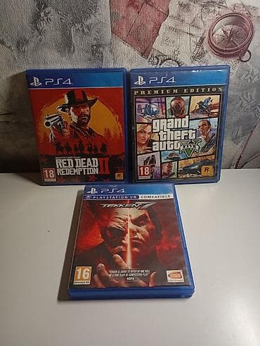 Игры для PlayStation: - Red Dead Redemption II - Grand Theft Auto V