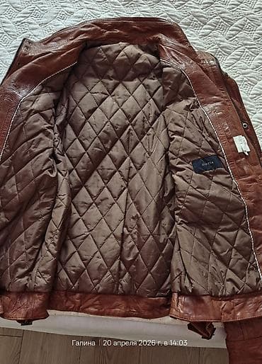 nike tech fleese: Корея кожаная куртка мужская 46-48размер,утепленная, ширина плеч 42 — 2