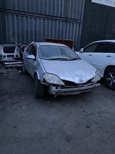 Транспорт: Nissan Primera (P12), серебристый хэтчбек/лифтбек, разбирается на — 3