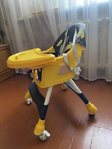 Шкафтар: Детский стульчик для кормления - Цвет: жёлтый с тёмным сиденьем с — 1