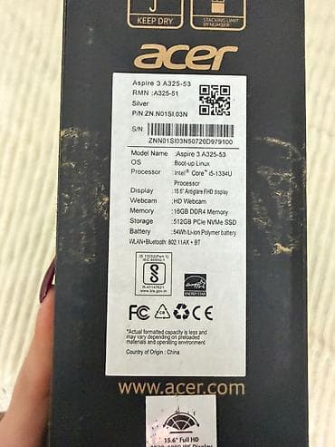 msi gf 63: Ноутбук, Acer, 16 ГБ ОЗУ, Intel Core i5, 15.6 ", Новый, Для несложных задач, память NVMe SSD — 2