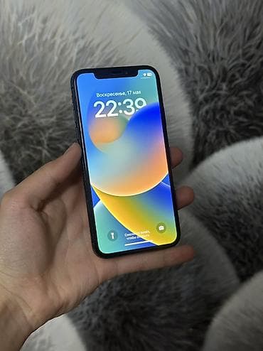 apl: IPhone X, Б/у, 64 ГБ, Черный, Зарядное устройство, Защитное стекло, Чехол, 100 % — 1