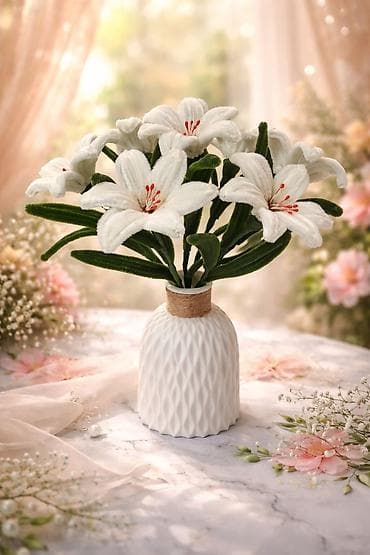 цена лабубу оригинал: Приобретите букетик лилий ручной работы !Он создаст уют и тепло в — 1