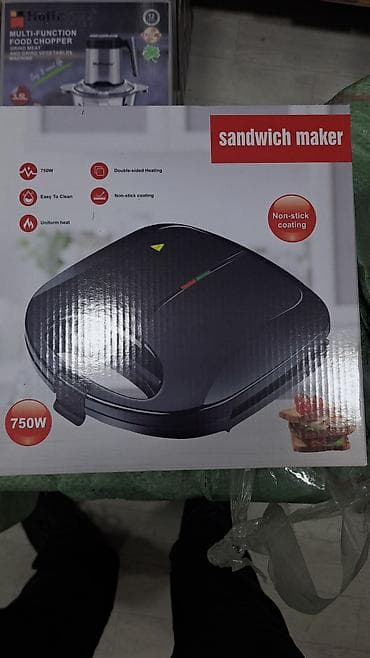 redmi note 10с: Сэндвич-мейкер/сэндвичница 750 Вт - Мощность: 750 Вт - Двусторонний — 1