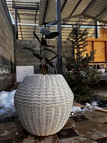 ящик ош: Плетёные кашпо и вазоны для дома и улицы - Материал: синтетический — 3