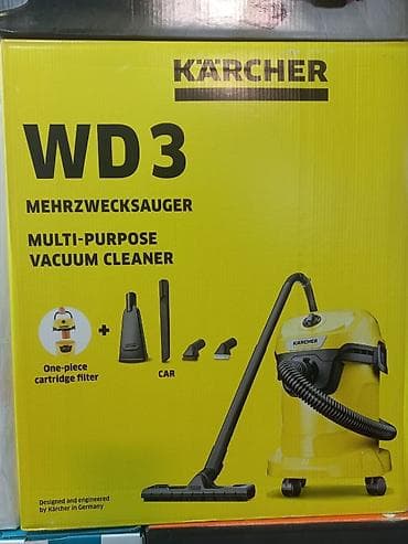 Техника и электроника: Пылесос, Karcher, Строительный, Смешанная, Контейнер — 1