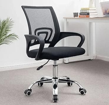 Офисное кресло, Новый, С колесиками, цвет - Черный, Платная доставка, Самовывоз