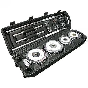 Спортивные сумки: Разборный набор гантелей в чемодане 50кг - Комплект металлических — 1